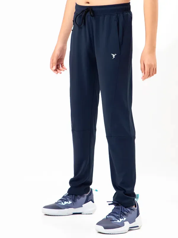 Boys Solid Slim Fit Trackpants with TECHNO GUARD