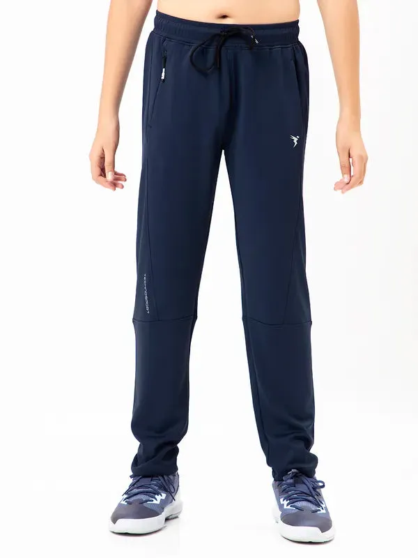 Boys Solid Slim Fit Trackpants with TECHNO GUARD