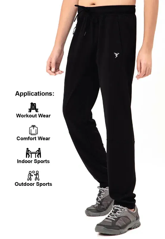 Boys Solid Slim Fit Trackpants with TECHNO GUARD