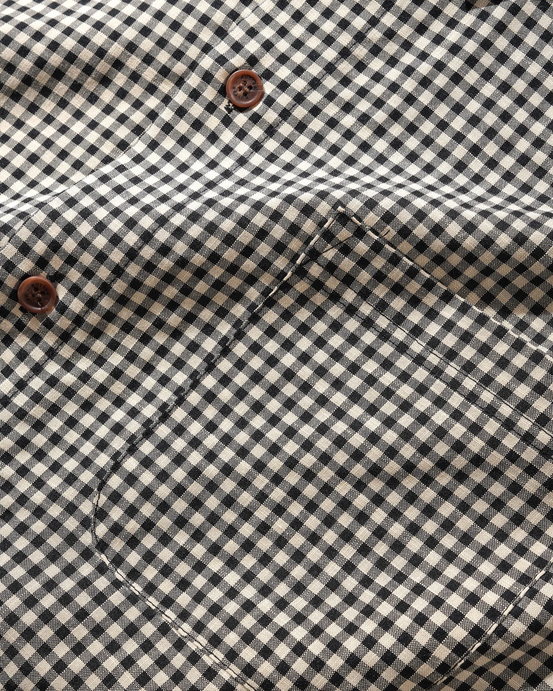 Butter Gingham S/S Shirt Natural/Black