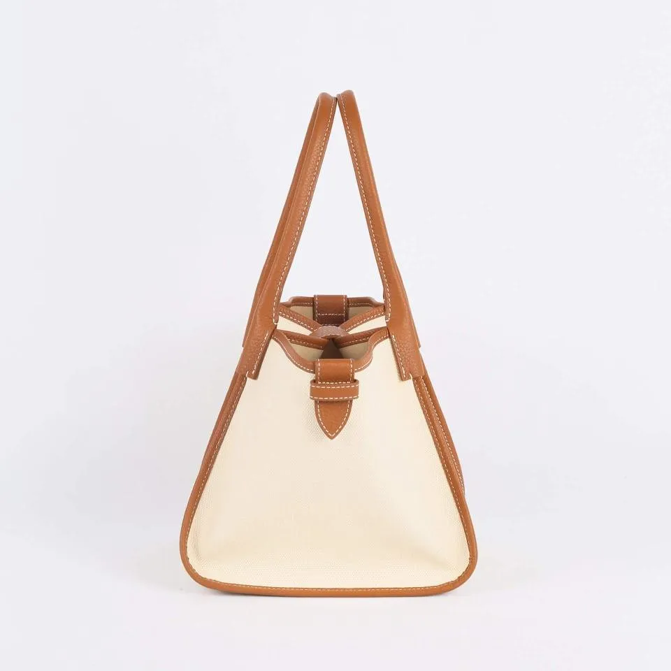 Classic Large Brown Two-handed Canvas Square Swing Bag - Wings Bag | ShoulderBag | Handbag