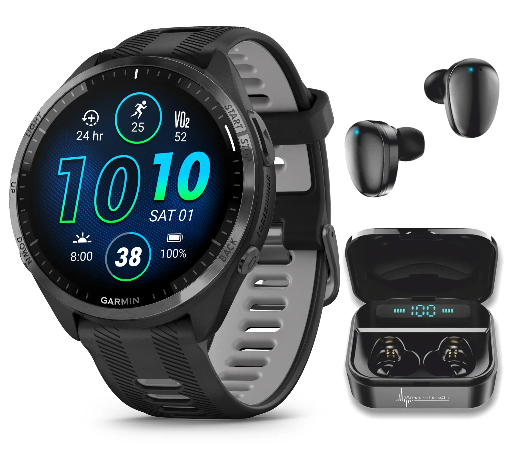 Garmin Forerunner 965 Premium GPS Running and Triathlon Titanium Smartwatch