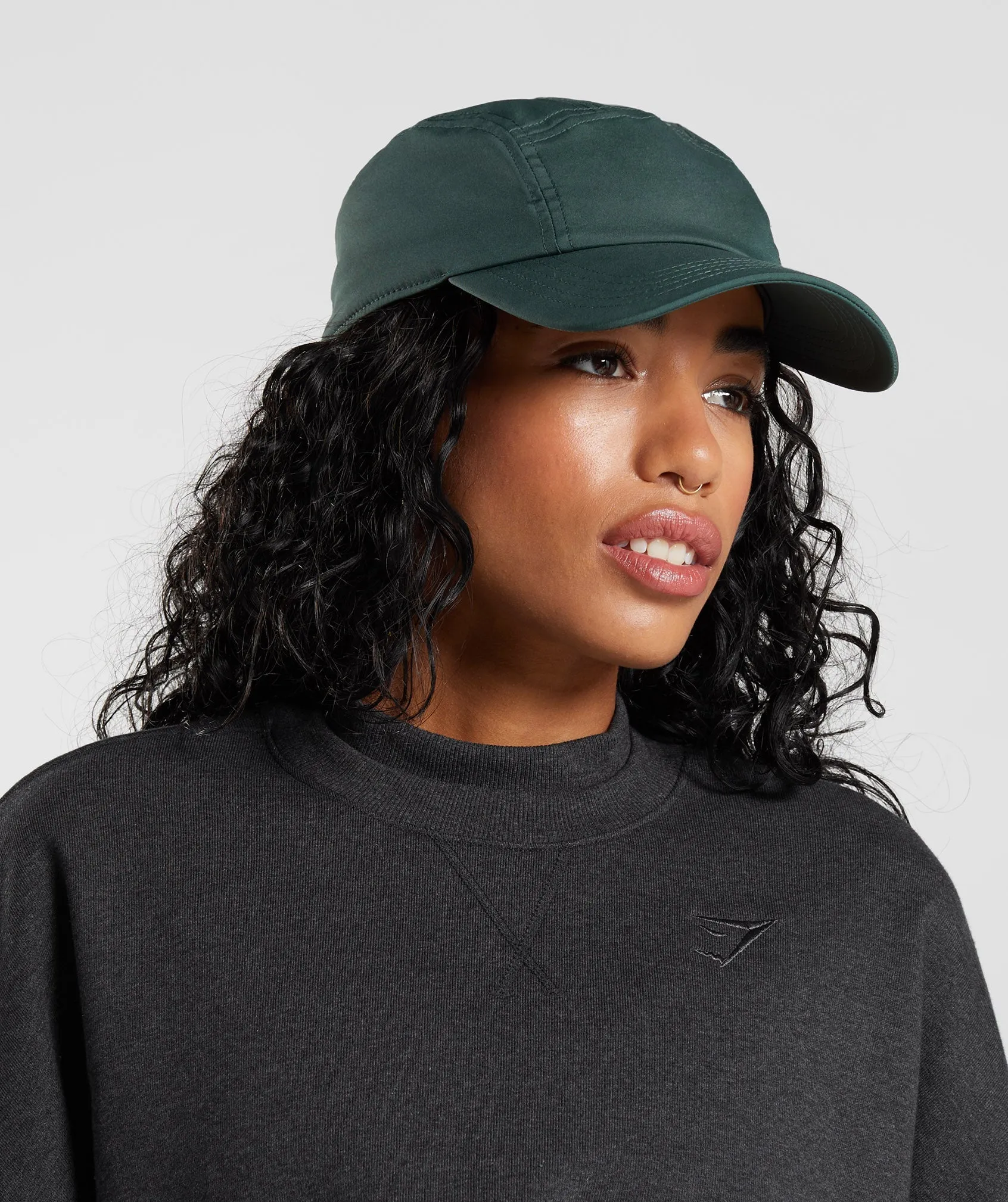 Gymshark  5 Panel Running Cap - Obsidian Green