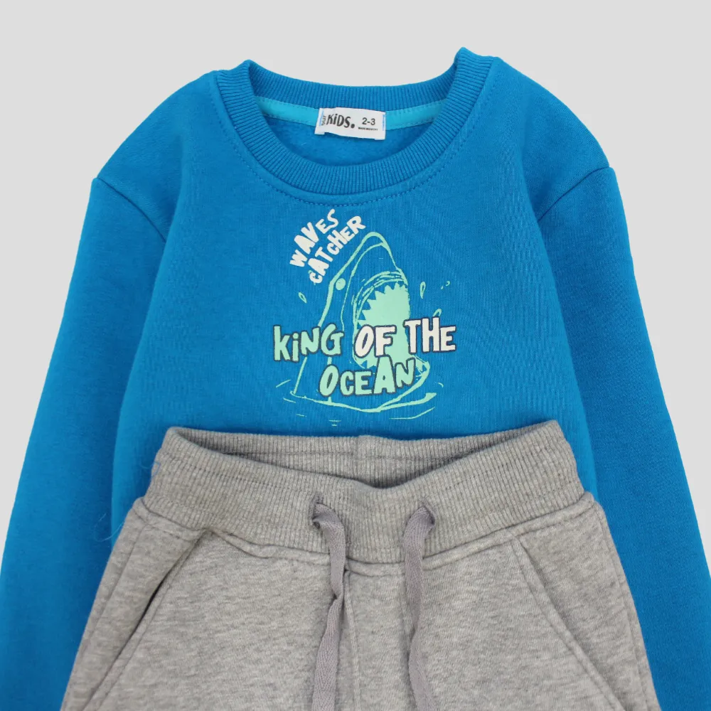 King Of The Ocean Long-Sleeved Fleeced Pajama