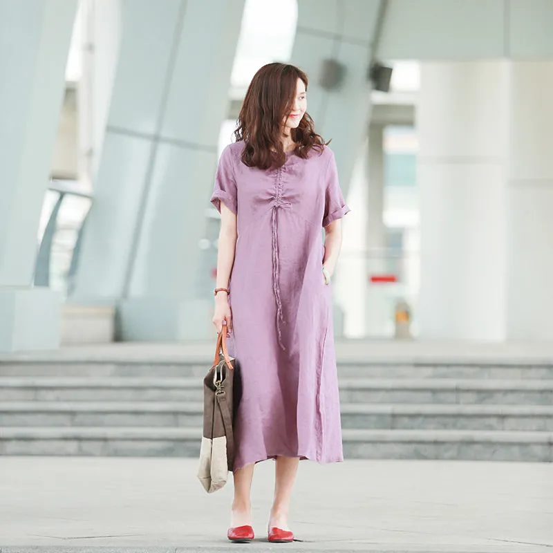 Linen Women Dresses Casual Summer Women Dresses Long Women Dresses MDYP97511