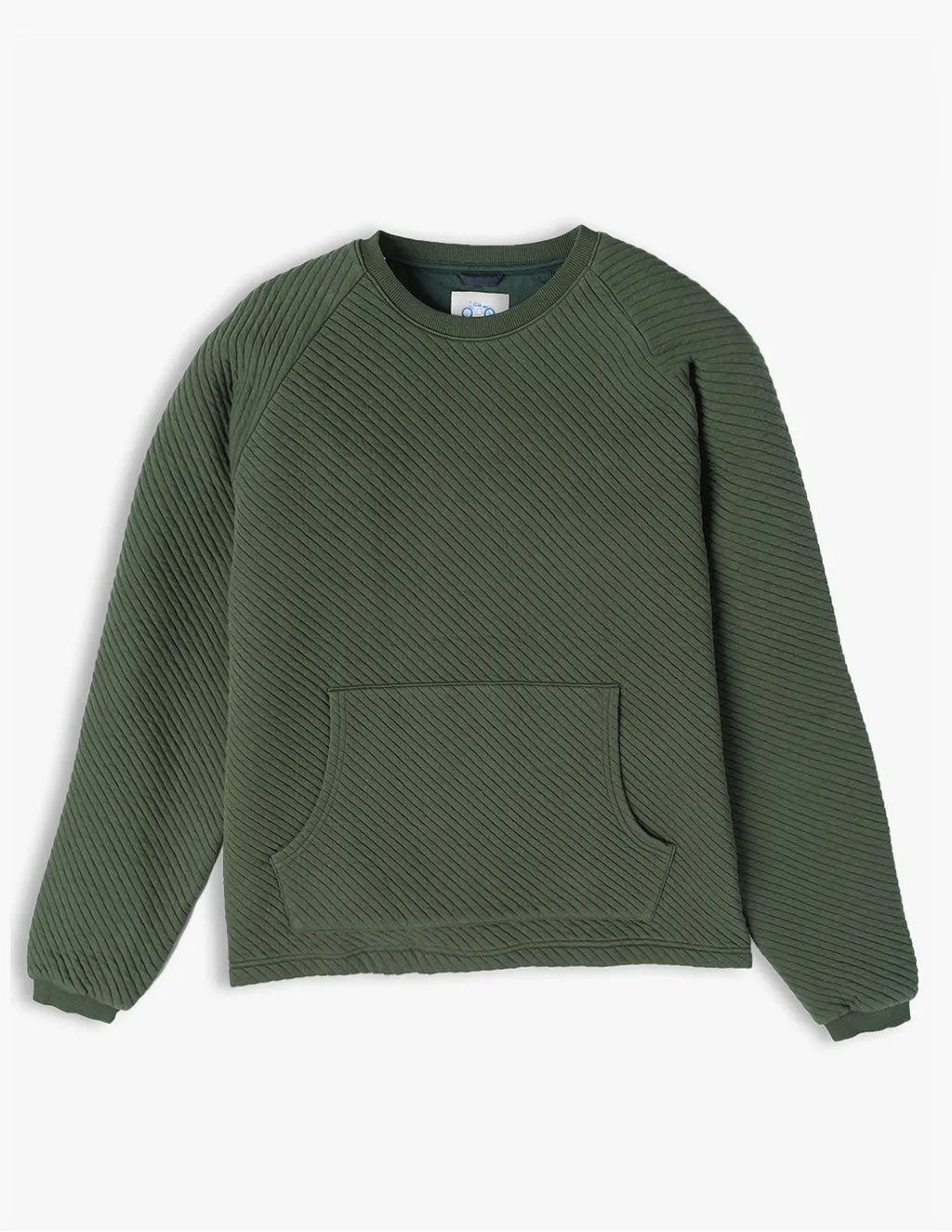 OLIVE DIAMOND KNIT CREW