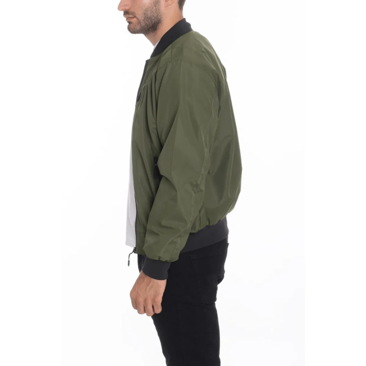 Olive Vinyl Waterproof Windbreaker