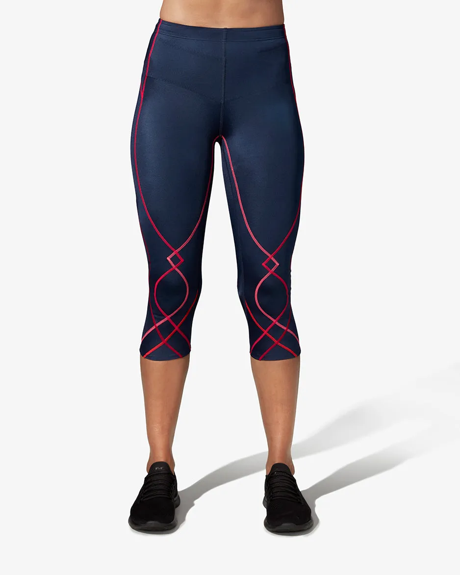 Stabilyx Joint Support 3/4 Compression Tight: Women's True Navy/Hot Coral