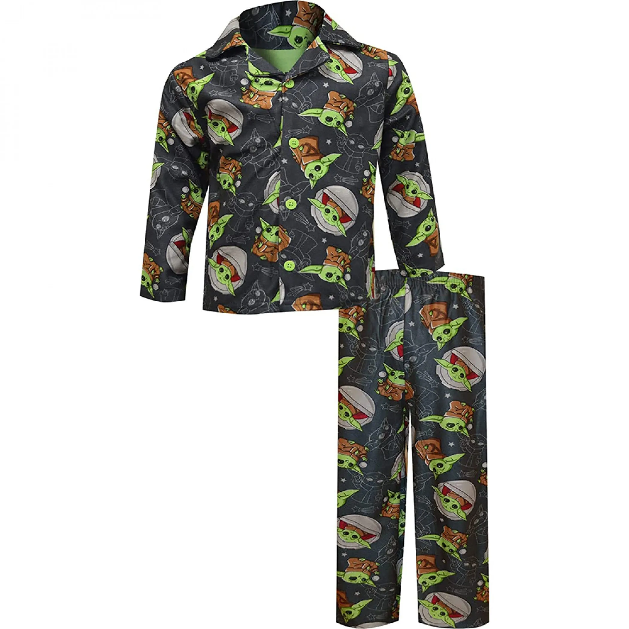 Star Wars The Mandalorian Grogu Character All Over Pajama Set